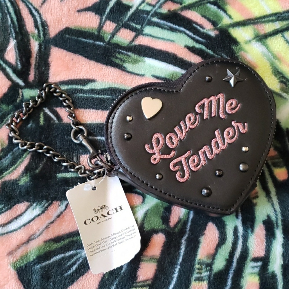 COACH x ELVIS Love Me Tender Heart Case NEW